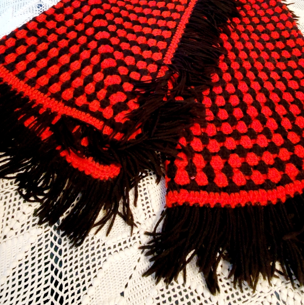 Handmade crochet afghan throw granny blanket